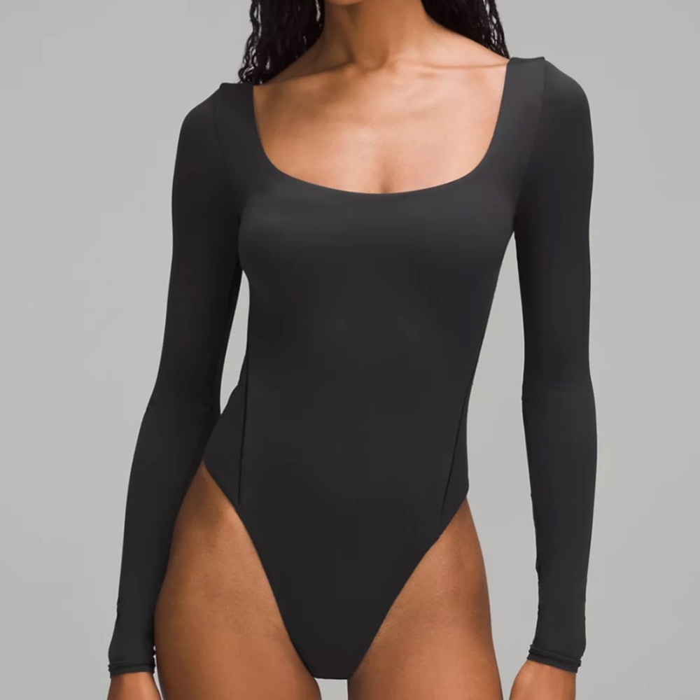 Wundermost Ultra-Soft Nulu Square-Neck Long-Sleeve Bodysuit - Picture 3 of 8